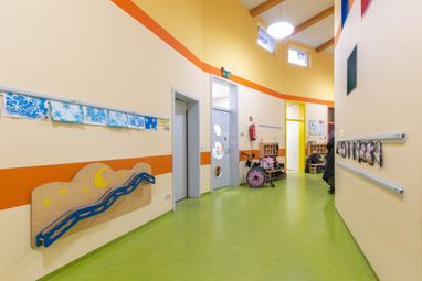 Flur mit Kinderdeko